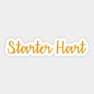 starter hart - orange Sticker